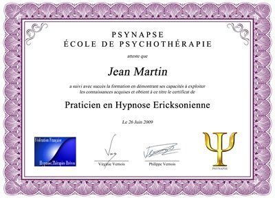 Formation Praticien Hypnose Diplome